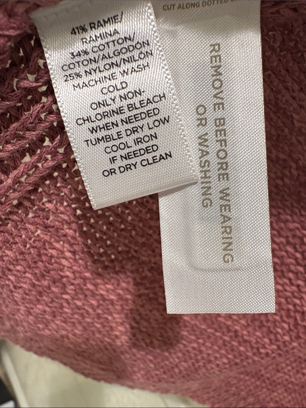 LOFT Open-Front Cardigan in Dusty Rose Mauve - Picture 3 of 4